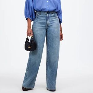 Madewell Curvy Superwide Leg Blue Jeans